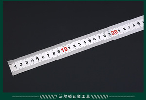 锌合金钢直尺加厚加宽测量工具钢直尺工程绘图用品